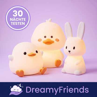 DreamyFriends Nachtlichter Mochi, Sunny und Moony, 30 Nächte testen