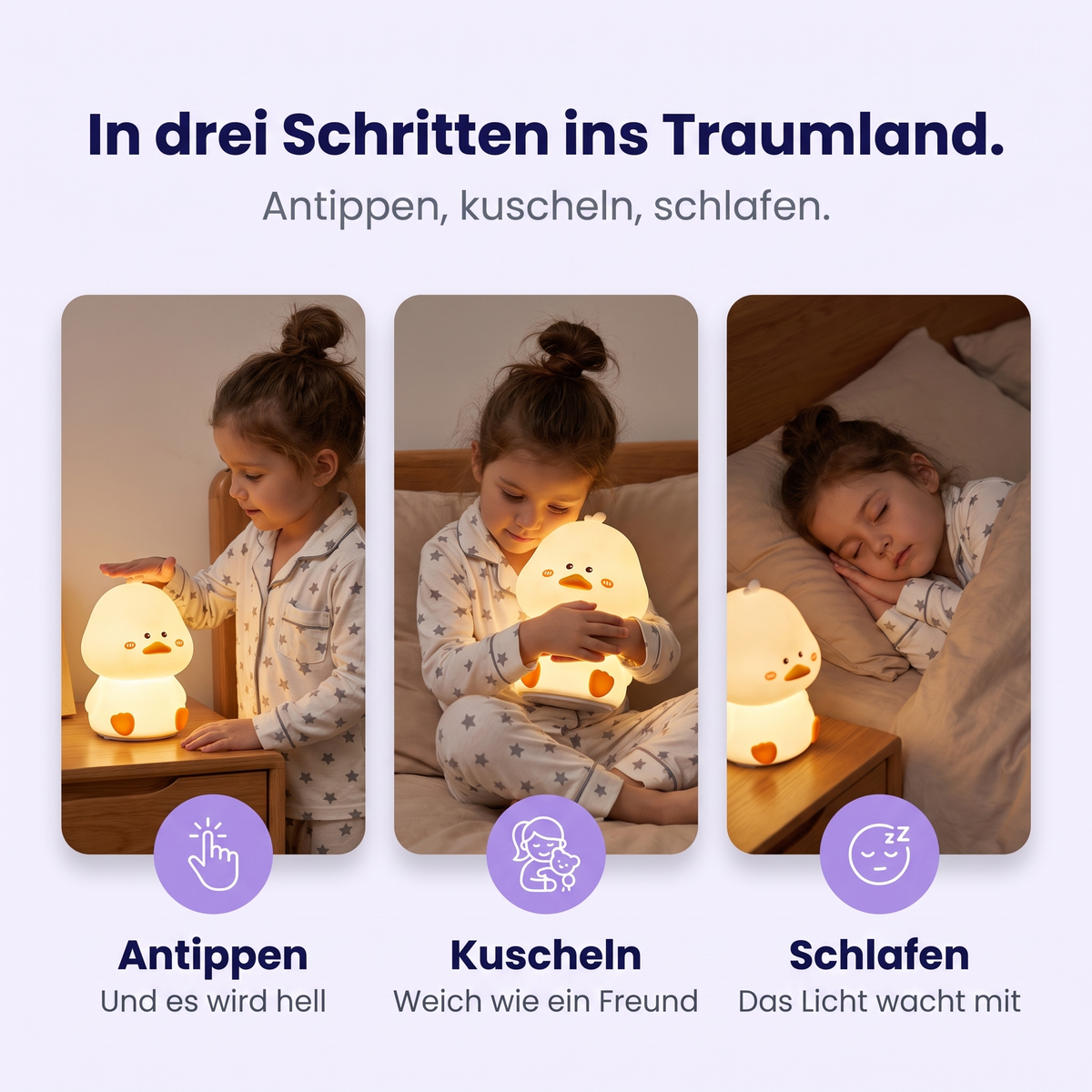 Antippen, kuscheln, schlafen – Abendritual mit DreamyFriends