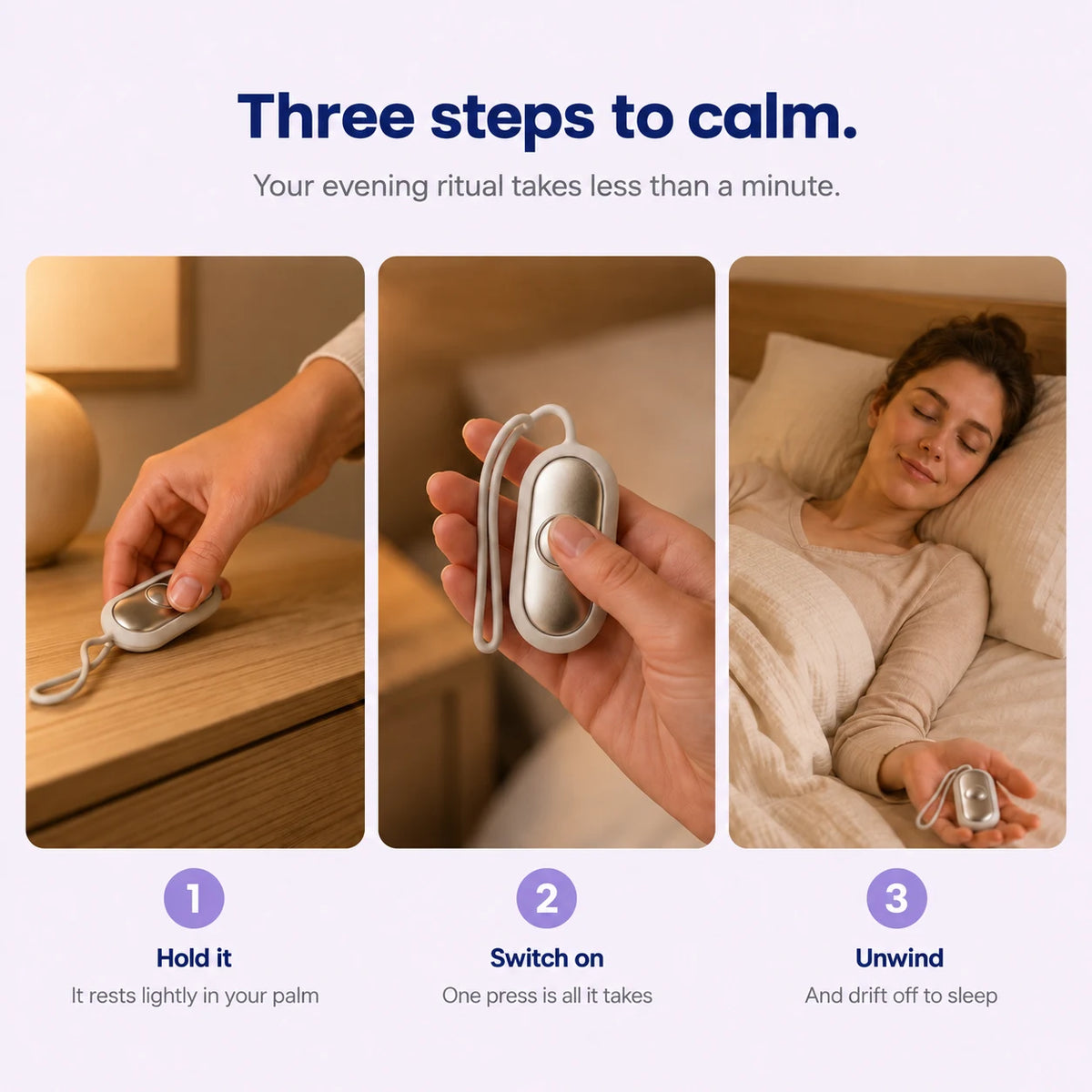 Three steps to calm with DreamyHelper