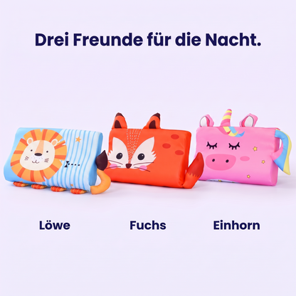 DreamyPillow™ Kids in Löwe, Fuchs und Einhorn